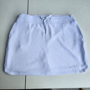 Brisas Skort White Women’s Built In Shorts Hiking Tennis Soft Stretch Nylkn Sz L